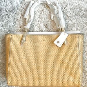 NWT Tory Burch Large Raffia Tote